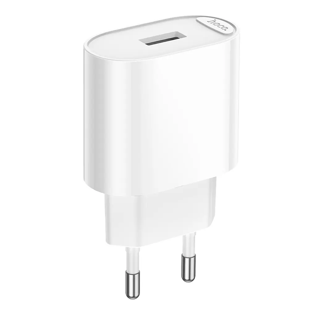 Сетевое зарядное устройство hoco. модель C109A, USB-A 10.5W, цвет: белый - #1