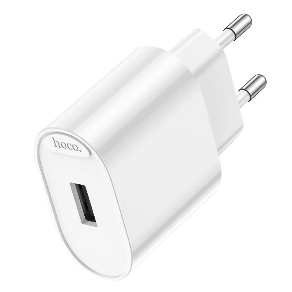 Сетевое зарядное устройство hoco. модель C109A, USB-A 10.5W, цвет: белый - #3