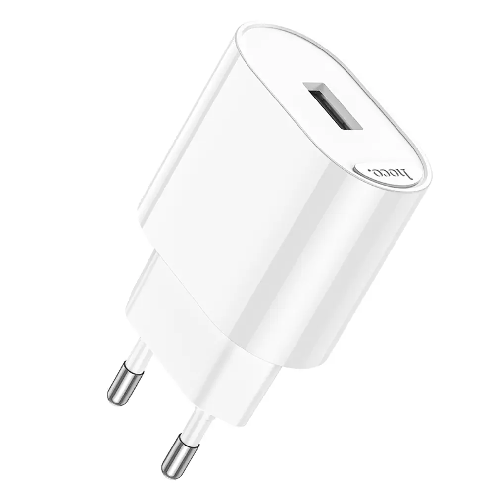Сетевое зарядное устройство hoco. модель C109A, USB-A 10.5W, цвет: белый - #6