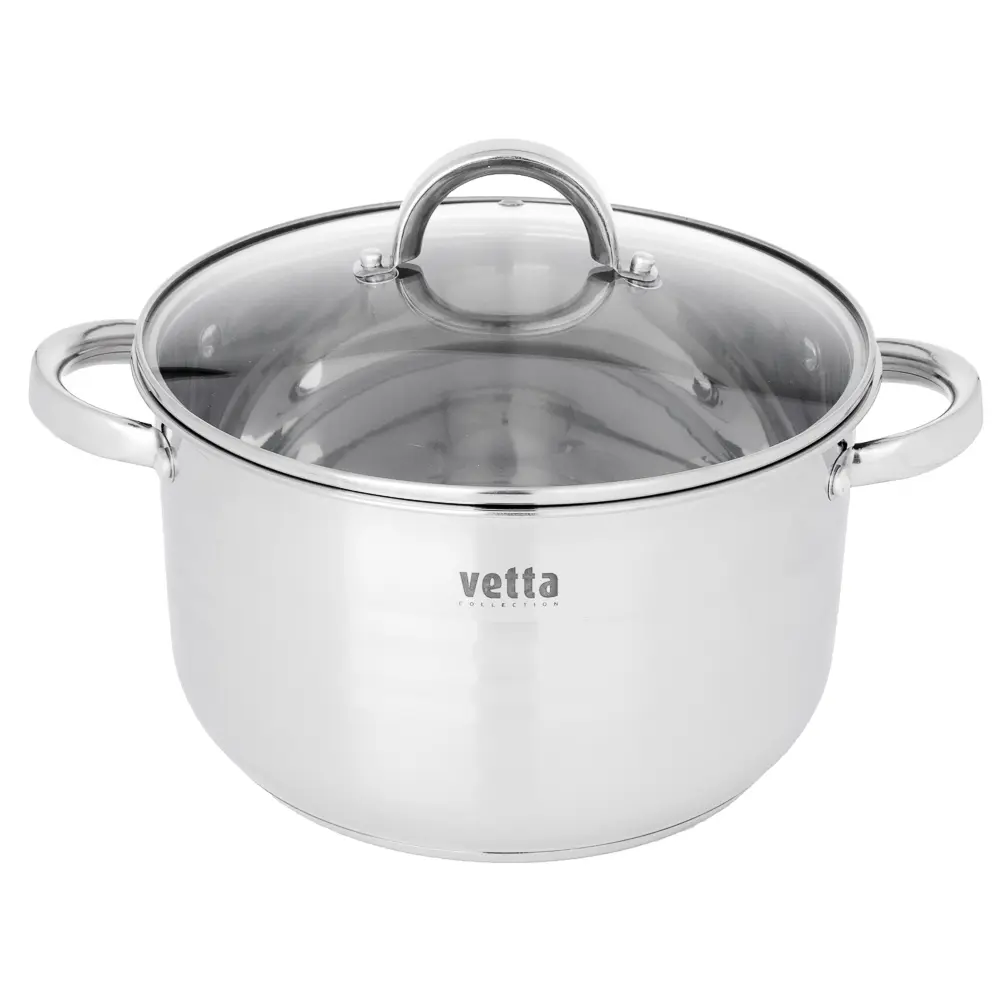 VETTA Фултон Кастрюля 24х14см, 5,4л, со стекл. крышкой, индукция - #1