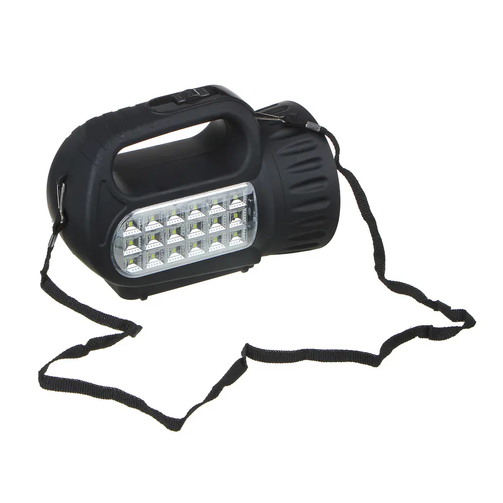 Фонарь прожектор тм ЕРМАК, аккумуляторный, 18 SMD + 1 LED, шнур 220В, резинопластик, 18x11 см - #3