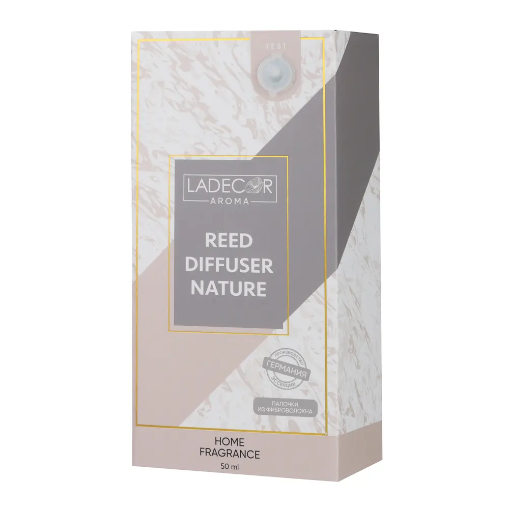 LADECOR Аромадиффузор с палочками,  с декоративным флаконом, 50 мл, роза, белый чай, персик, прованс - #8