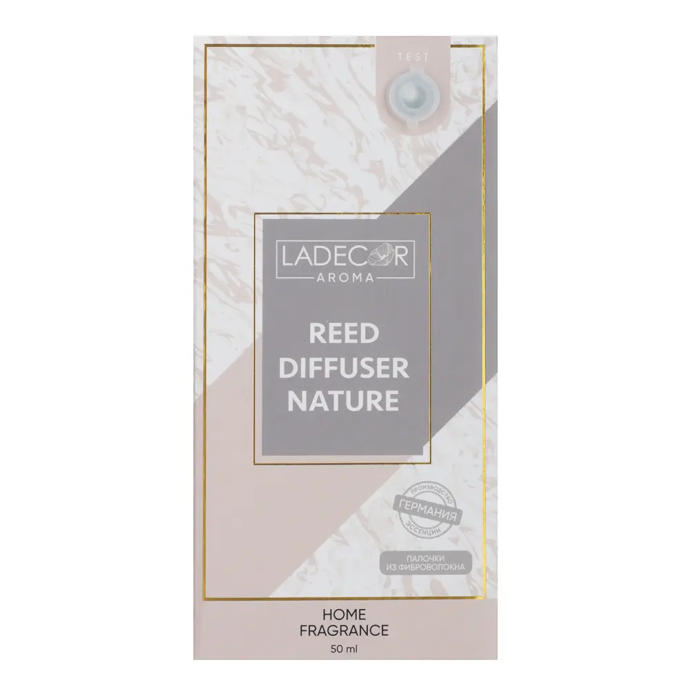 LADECOR Аромадиффузор с палочками,  с декоративным флаконом, 50 мл, роза, белый чай, персик, прованс - #9