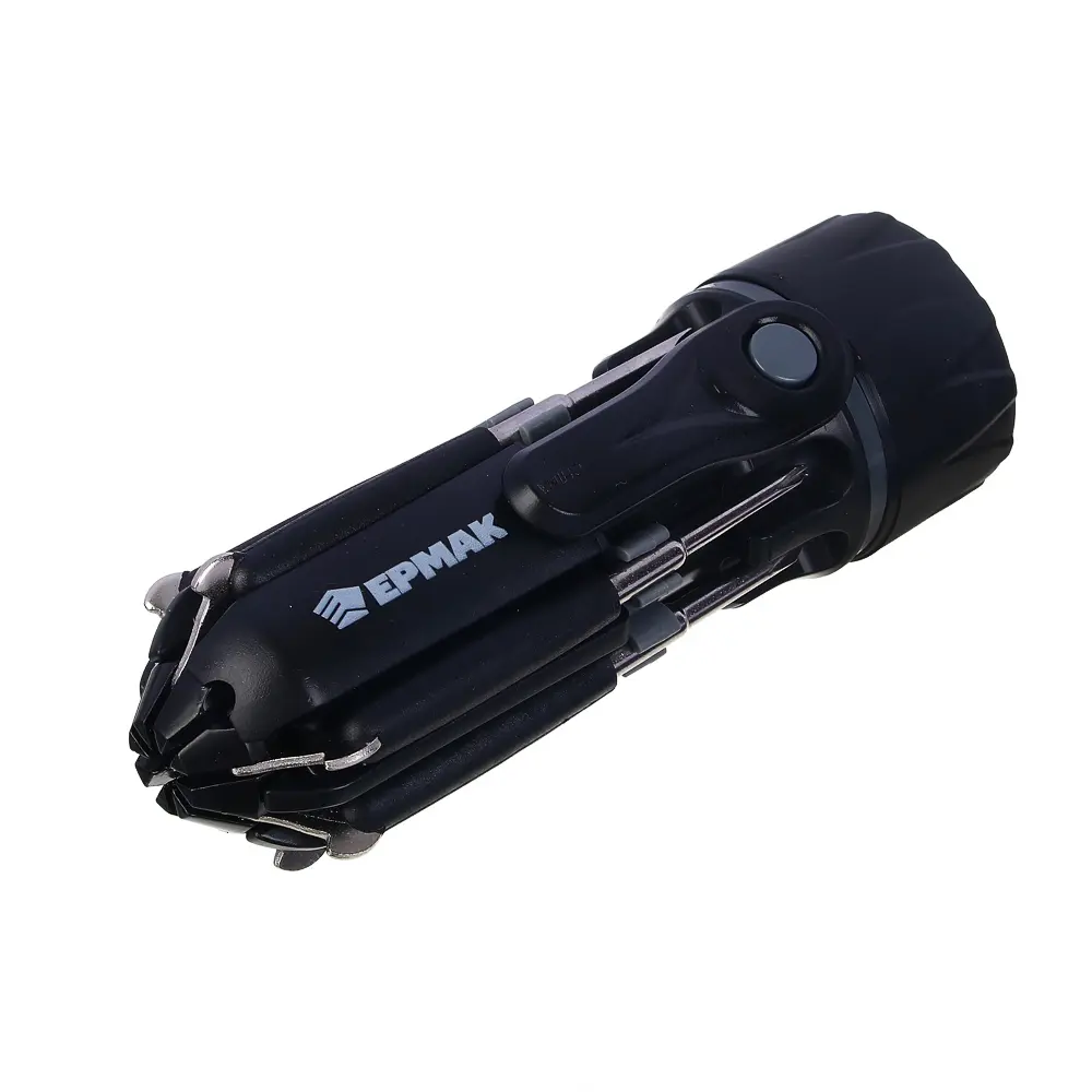ЕРМАК Фонарь с инструментами, 8 в 1, 2 LED, 2 режима, 3xAAA, пластик, металл - #5