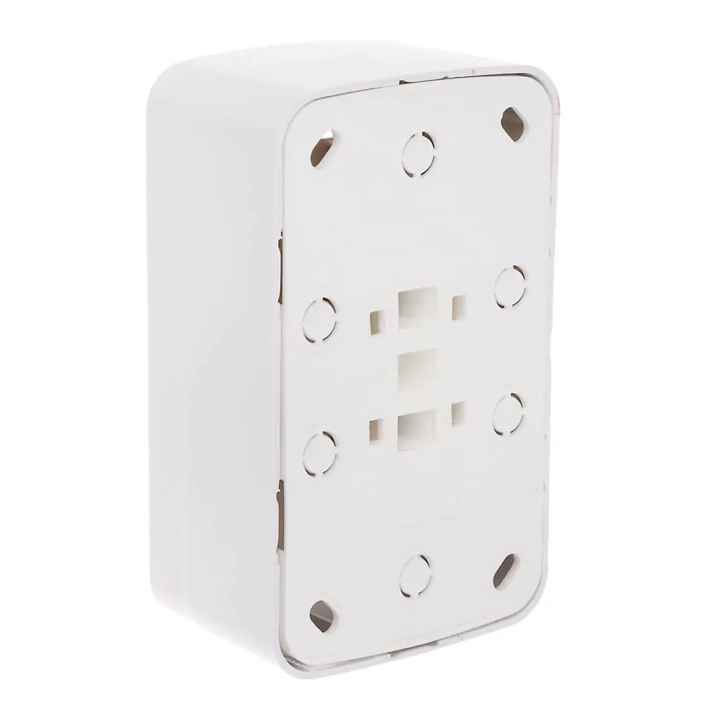 Розетка двойная открытой установки с заз. Intro Polo/Quadro 2х2P+E Schuko 16А-250В, IP20, белая - #3