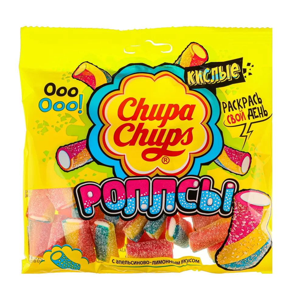 Мармелад Chupa Chups кислые Роллсы\Фэнсы, 150 г - #1