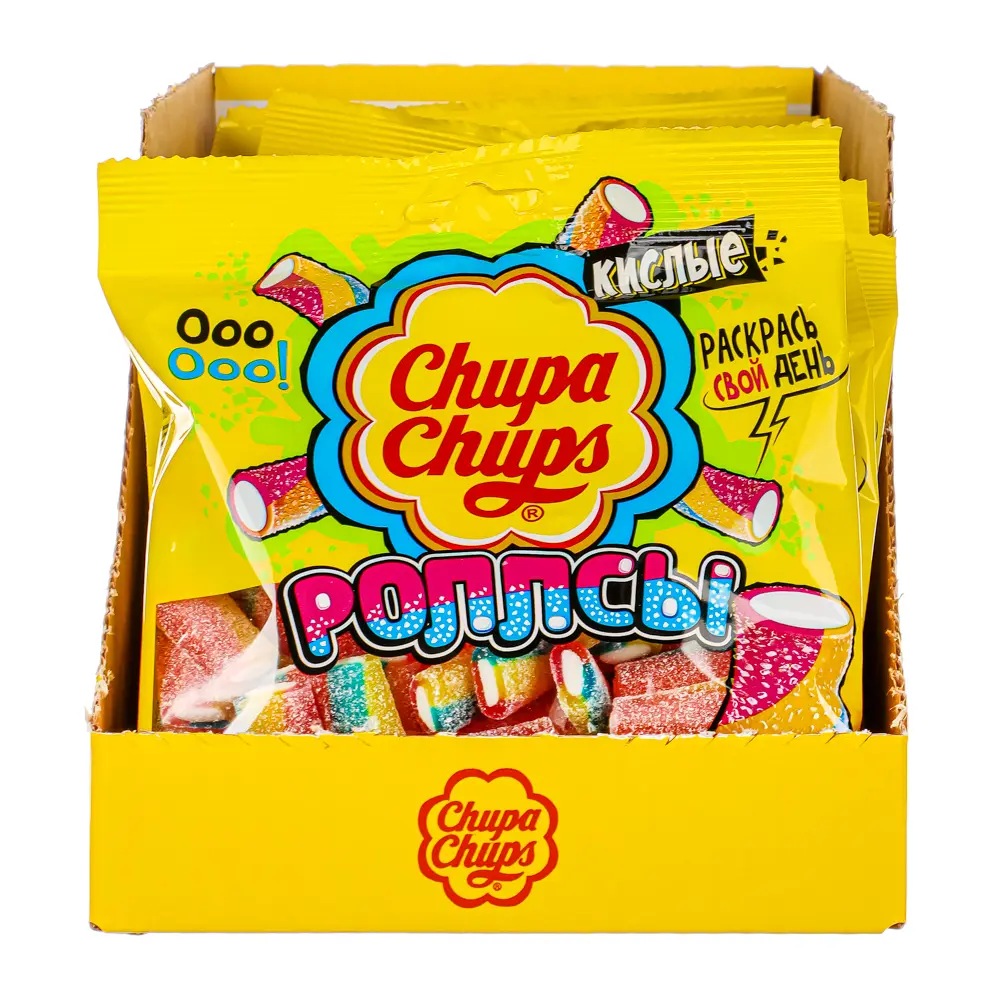 Мармелад Chupa Chups кислые Роллсы\Фэнсы, 150 г - #3