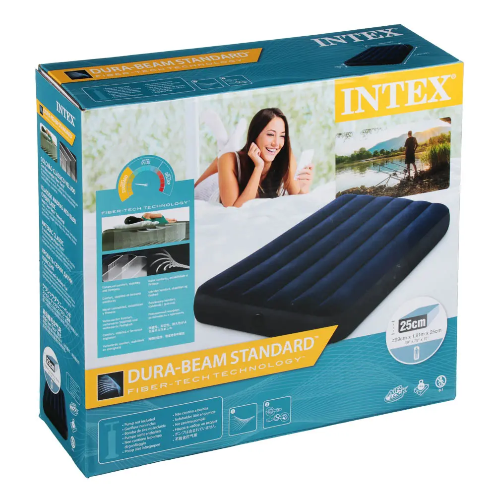 INTEX Матрас надувной CLASSIC DOWNY, 191x99x25см, до 136кг, 64757 - #2