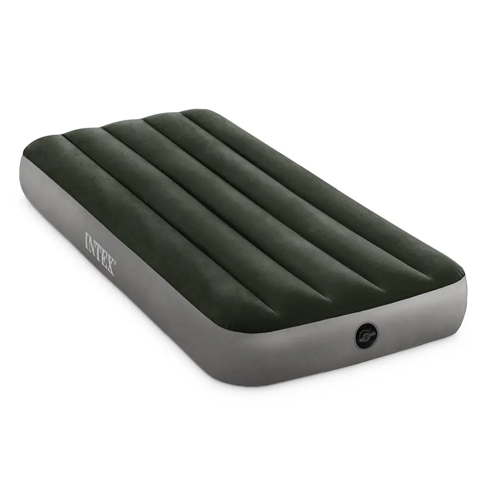 INTEX Матрас надувной DOWNY AIRBED, встроенный ножной насос, 191x76x25см, до 136кг, 64760 - #1