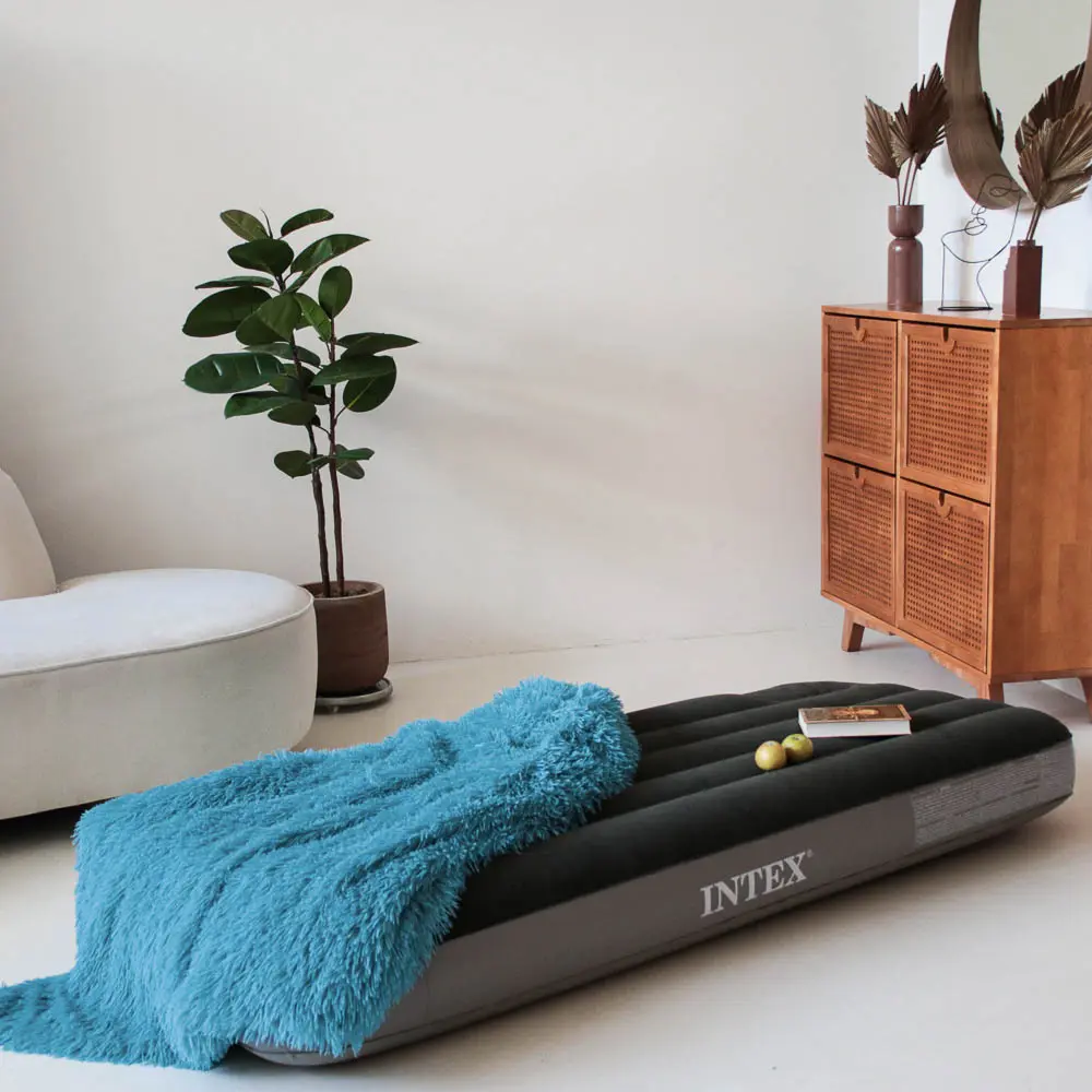 INTEX Матрас надувной DOWNY AIRBED, встроенный ножной насос, 191x76x25см, до 136кг, 64760 - #2