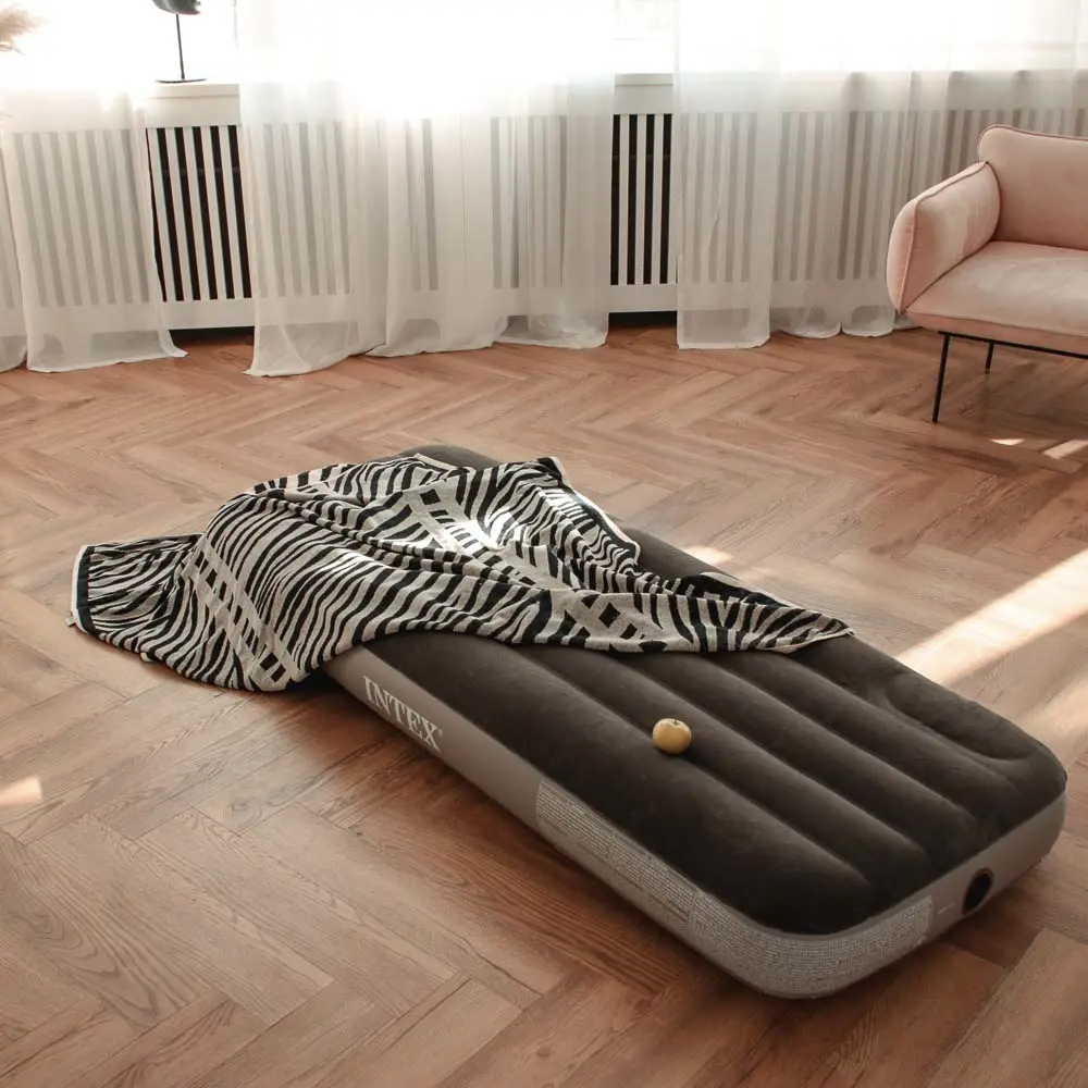 INTEX Матрас надувной DOWNY AIRBED, встроенный ножной насос, 191x76x25см, до 136кг, 64760 - #5