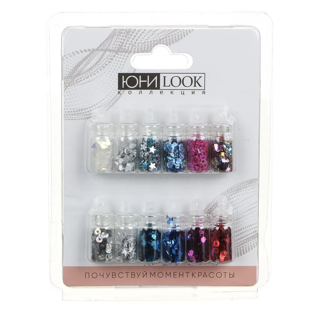ЮНИLOOK Декор для дизайна ногтей в баночках "Фигурки", 12шт, микс дизайнов - #6