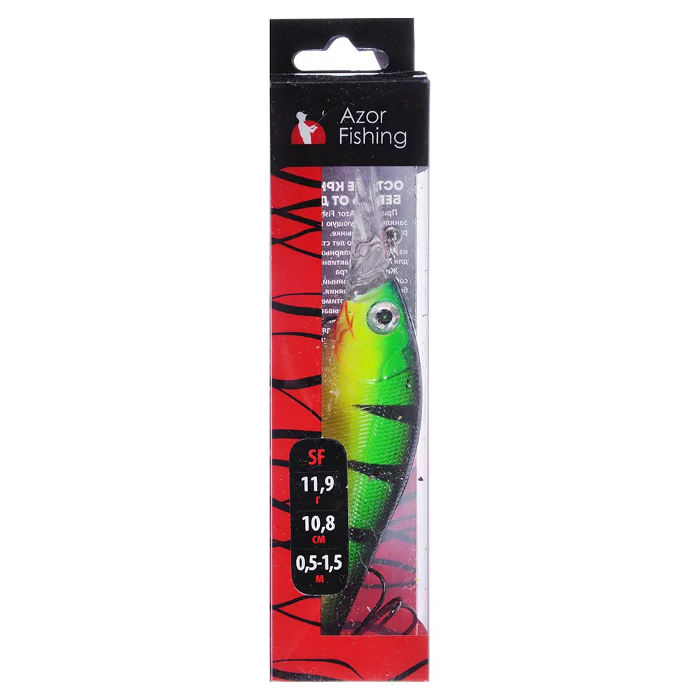 AZOR FISHING Воблер "Дип Шэд Флэт", SF, 11,9гр, 108мм, 0,5-1,5м, 5 цветов - #3