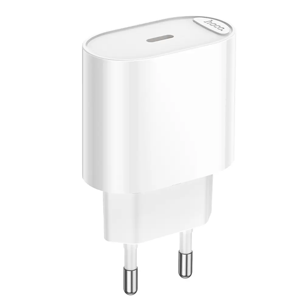 Сетевое зарядное устройство hoco. модель C109A, USB-С PD 20W, цвет: белый - #1