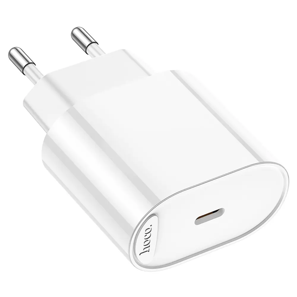 Сетевое зарядное устройство hoco. модель C109A, USB-С PD 20W, цвет: белый - #4