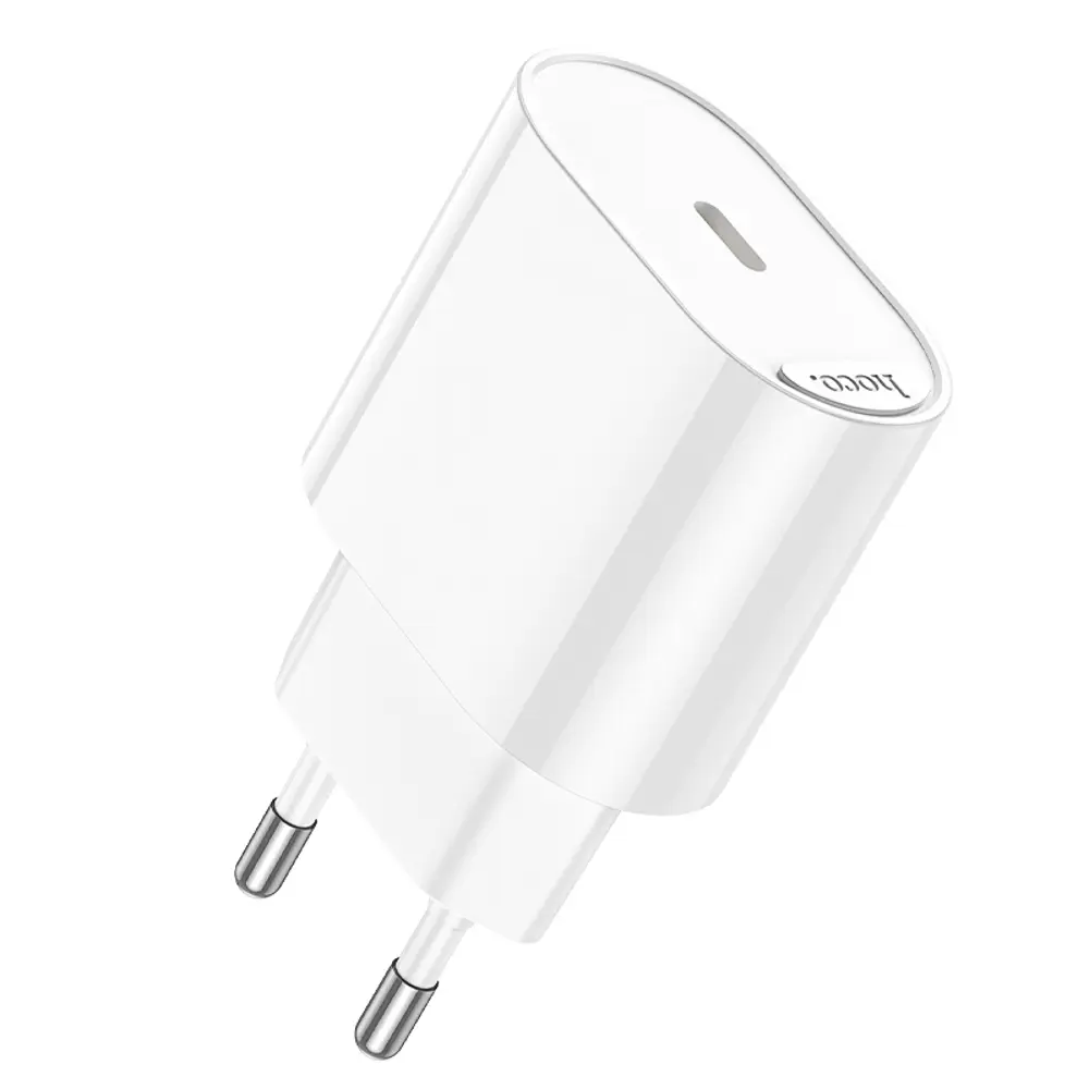 Сетевое зарядное устройство hoco. модель C109A, USB-С PD 20W, цвет: белый - #6