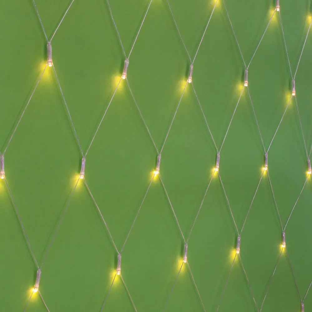 СНОУ БУМ Гирлянда эл. сеть 224LED, 2x2м, шампань, пост. свечение, ПВХ прозр., 220В - #1