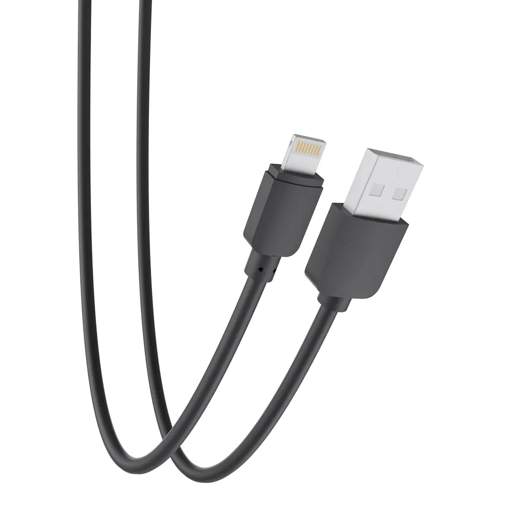 Кабель для зарядки USB(A)-iP Первая цена Эконом, 0.8м, 1A, прорезиненный - #5