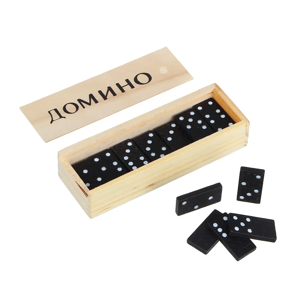 LDGames Домино, дерево, в деревянном пенале, 15х5см - #7