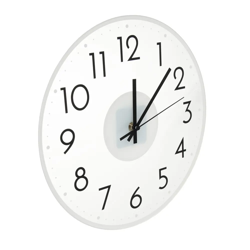 Часы настенные интерьерные, Прозрачное стекло, d-30см, 1xAA, LADECOR CHRONO - #2