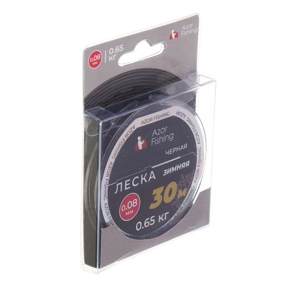 AZOR FISHING Леска зимняя, 30м, 0,08мм, 0,65кг, черная - #4