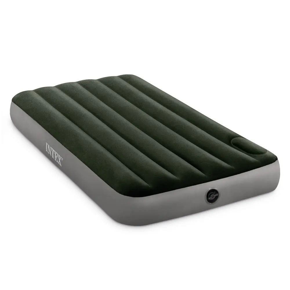 INTEX Матрас надувной DOWNY AIRBED, встроенный ножной насос, 191x99x25см, до 136кг, 64761 - #1