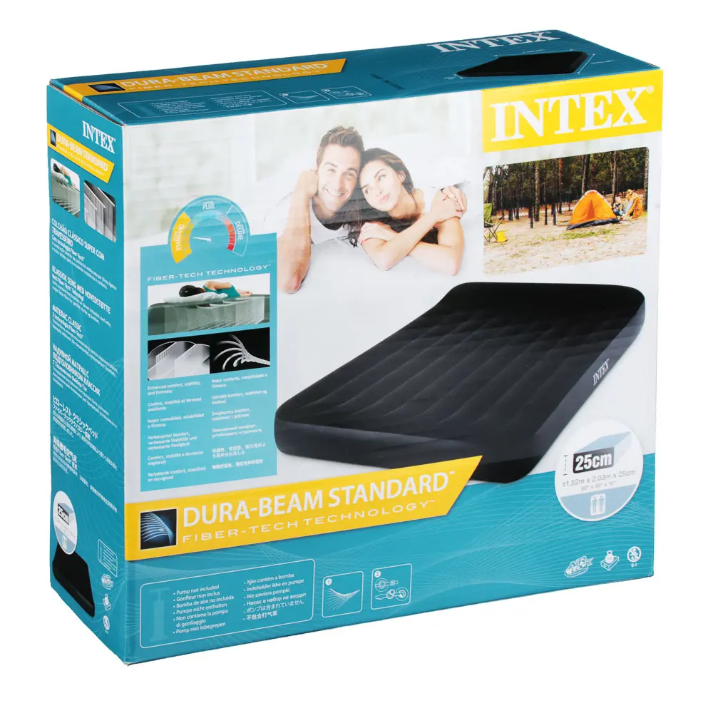 INTEX Матрас надувной PILLOW REST с подголовником, 203x152x25см, до 272кг, 64143 - #4