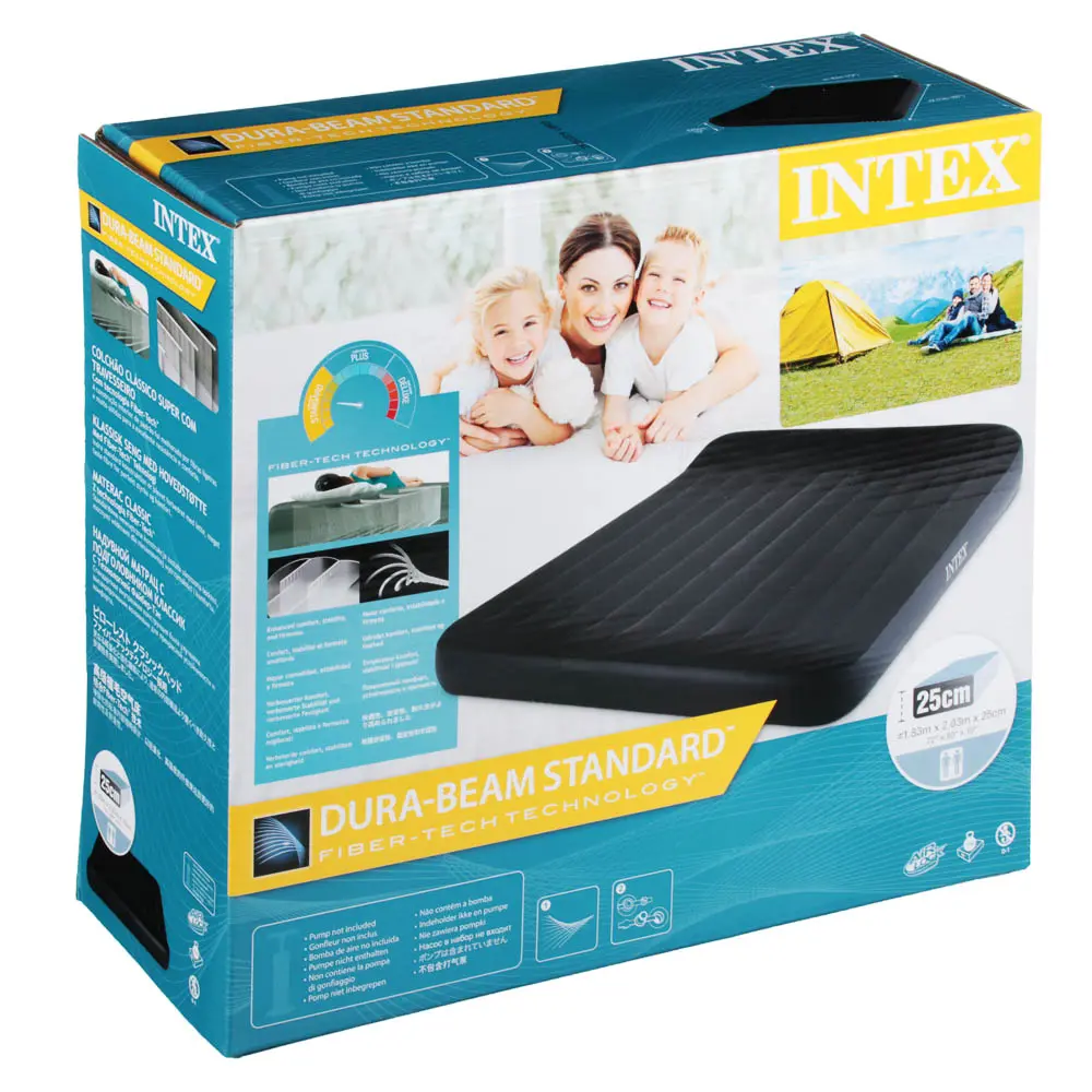 INTEX Матрас надувной PILLOW REST с подголовником, 203x183x25см, до 272кг, 64144 - #3
