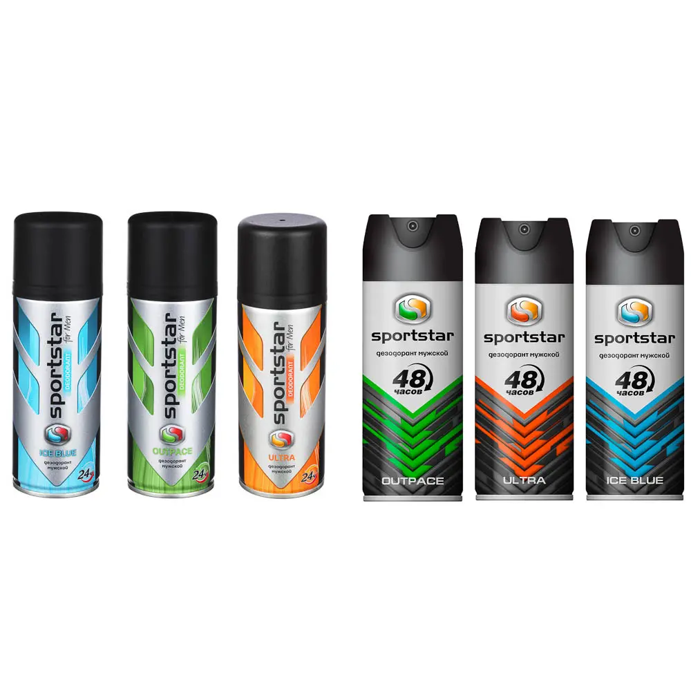 Дезодорант аэрозоль мужской  SPORT STAR Ice Blue/Outpace/Ultra, 175 мл - #1