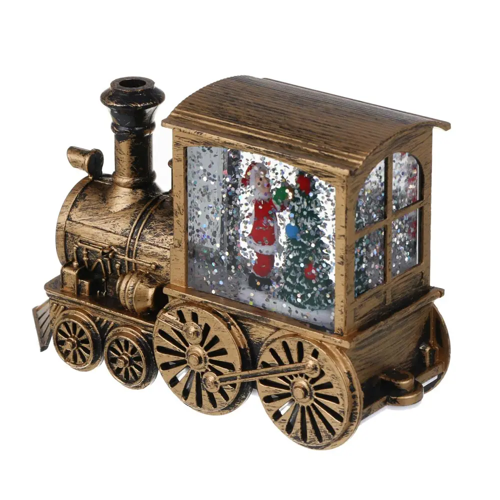 Светильник декор.LED тм СНОУ БУМ в виде паровоза со снегом, 13,5x5x8,5см, PC, ABS, вода,3хAG13,2диз. - #6
