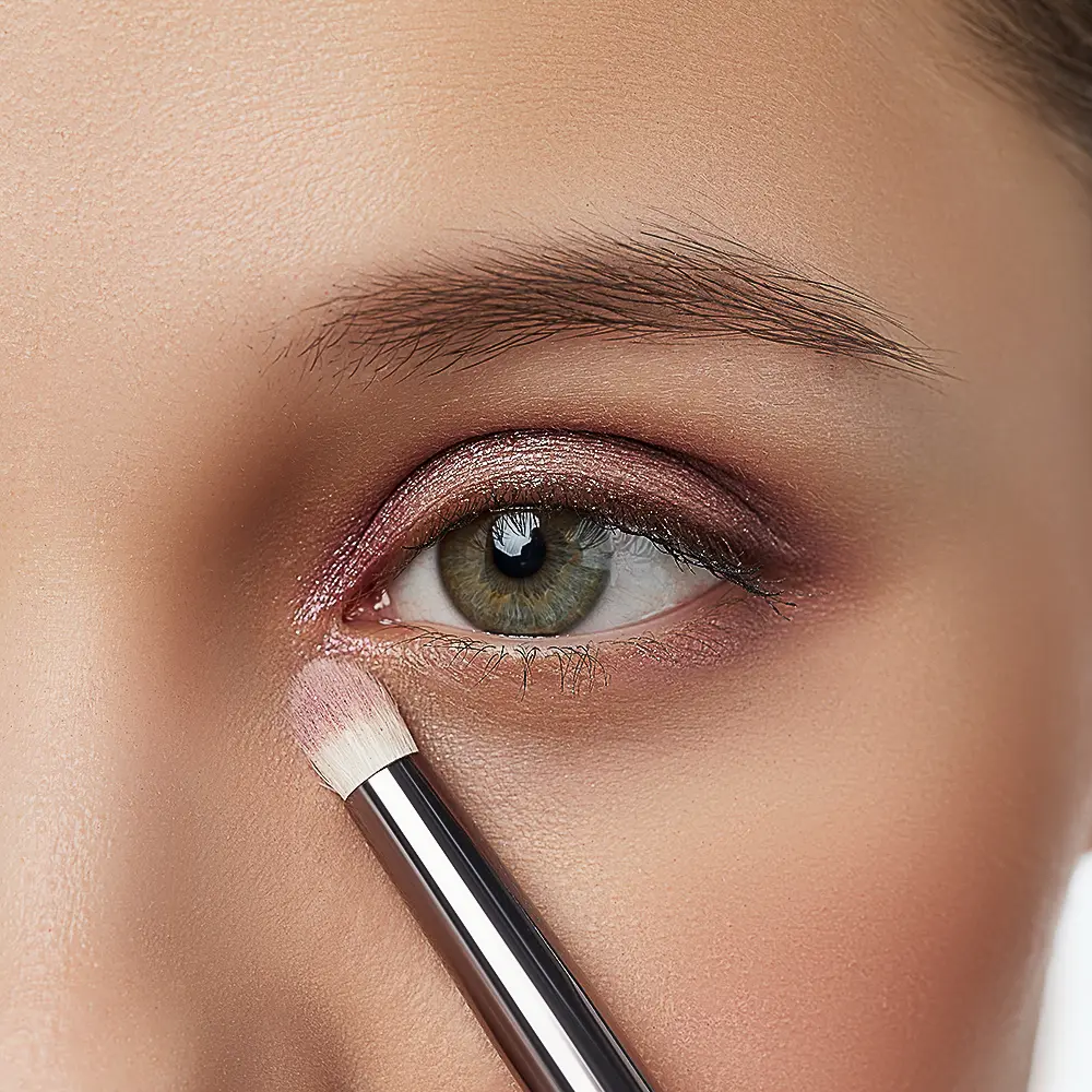 ЮНИLOOK Кисть для растушевки теней бочонок, натуральный ворс, дерево, металл, 15,7см						 - #11