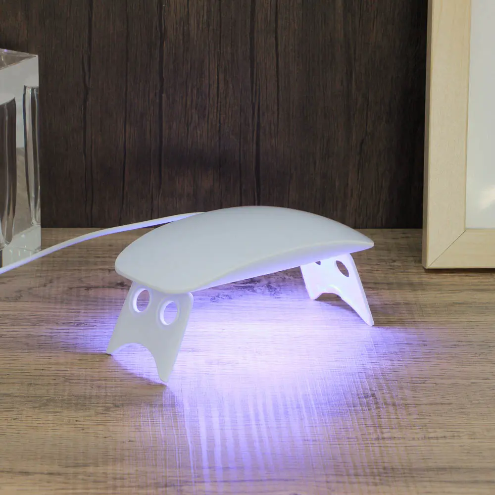 Лампа-мини UV/LED тм ЮL с USB проводом, 13,1х6,7х1,9см, 6W, пластик, белая - #11