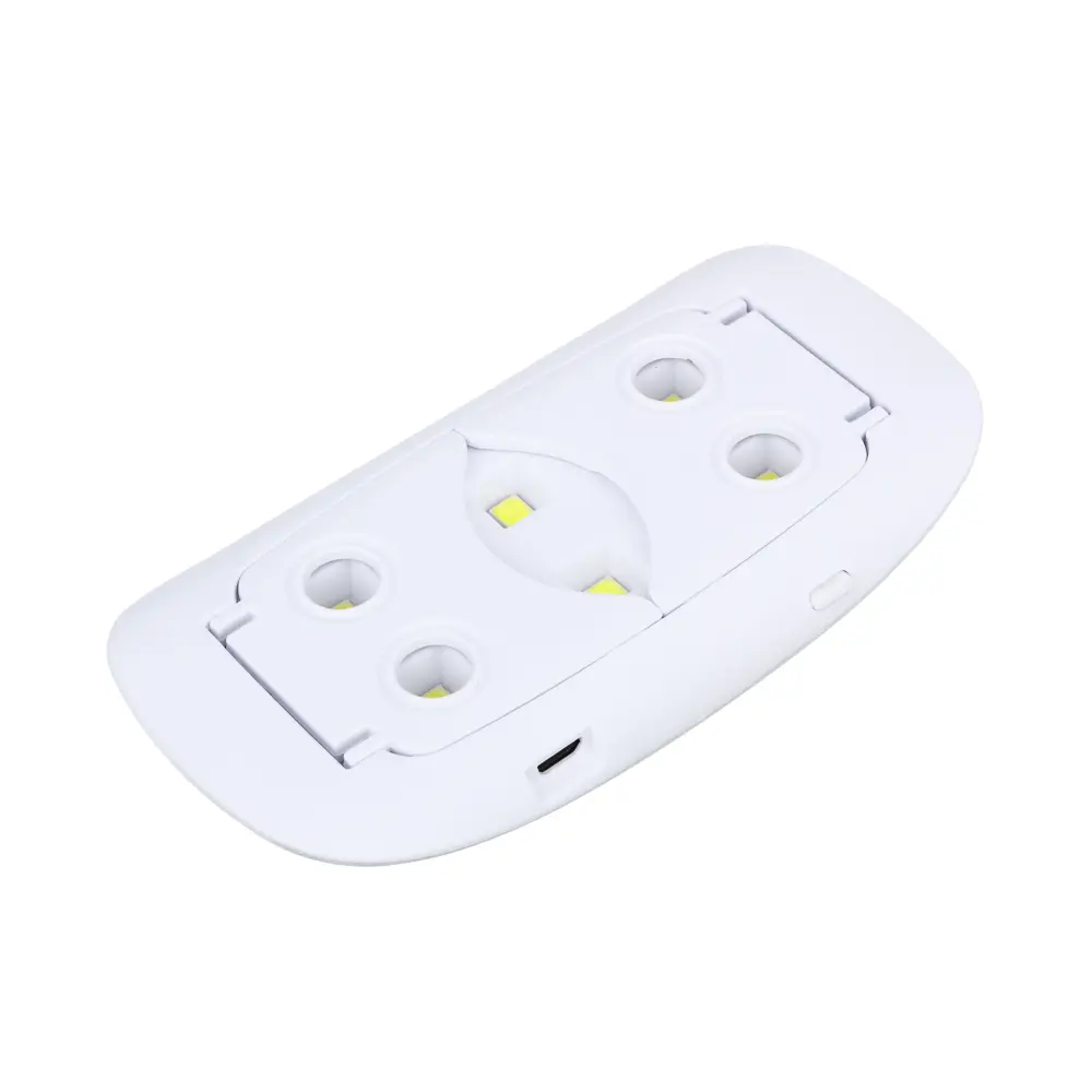 Лампа-мини UV/LED тм ЮL с USB проводом, 13,1х6,7х1,9см, 6W, пластик, белая - #4