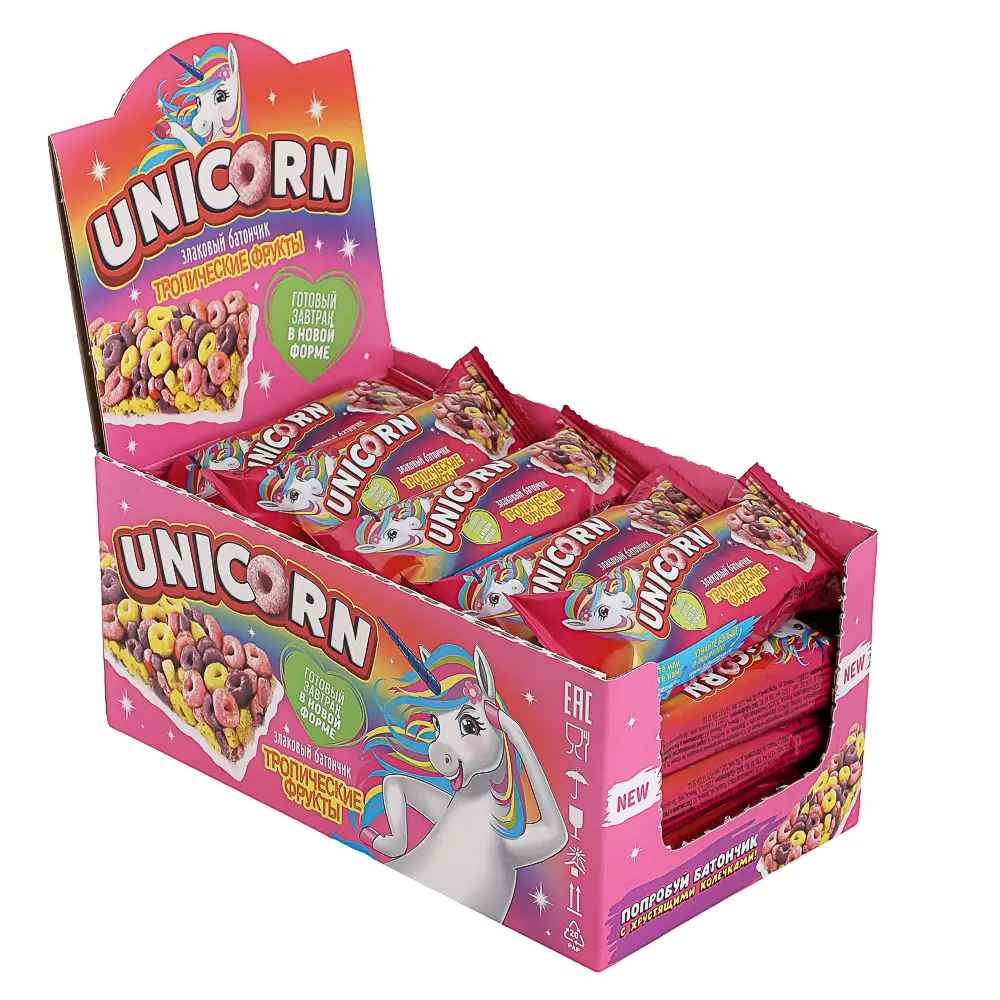 Батончик злаковый UNICORN Тропические фрукты 22 г - #4