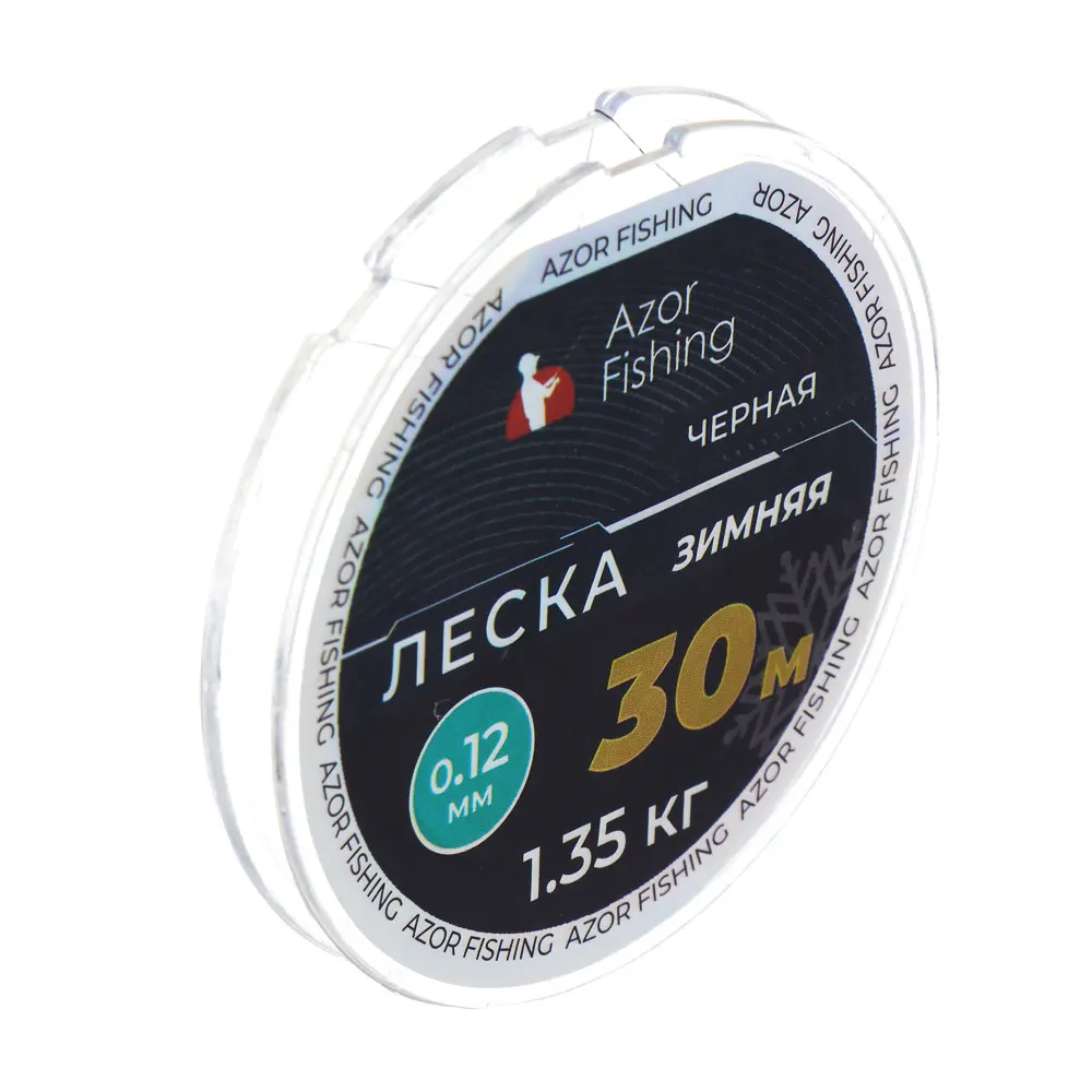 AZOR FISHING Леска зимняя, 30м, 0,12мм, 1,35кг, черная - #1