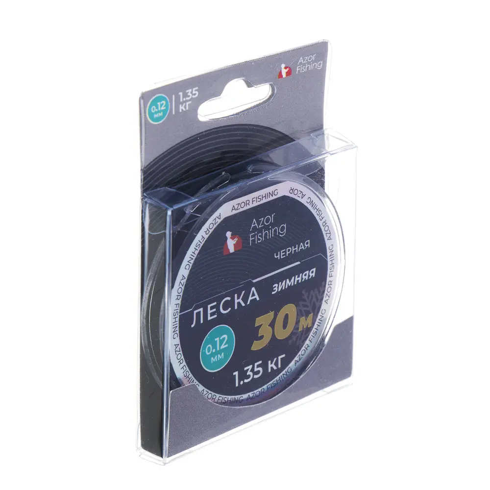 AZOR FISHING Леска зимняя, 30м, 0,12мм, 1,35кг, черная - #4