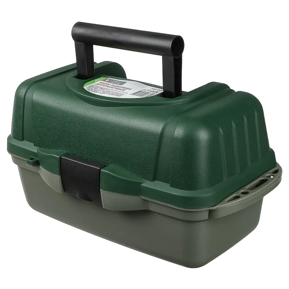AZOR FISHING Ящик рыболова двухполочный, 40x19,5x21см, пластик, зеленый (MB-PL-07_1 ) - #4