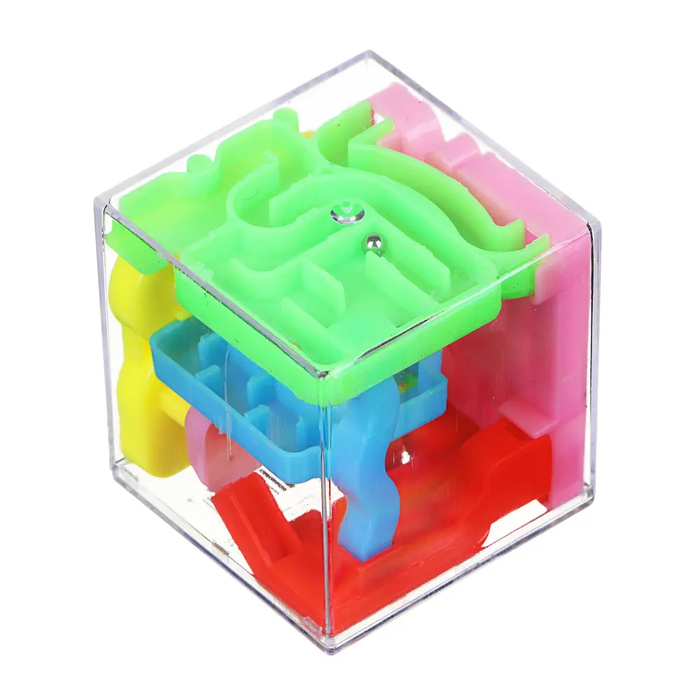 ИГРОЛЕНД Кубик головоломка лабиринт, 4,5х4,5см пластик - #1