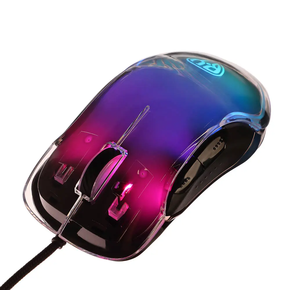 Компьютерная мышь проводная BY Rainbow, динамичная RGB подсветка, 12 800 DPI - #3