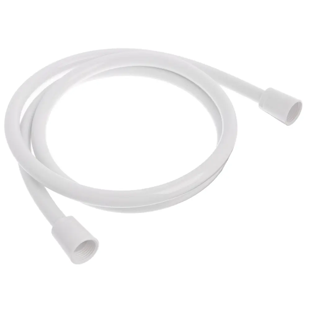 Шланг для душа, 150см, 1/2"(Имп)-1/2"(Имп), ПВХ, пластик, белый - #1