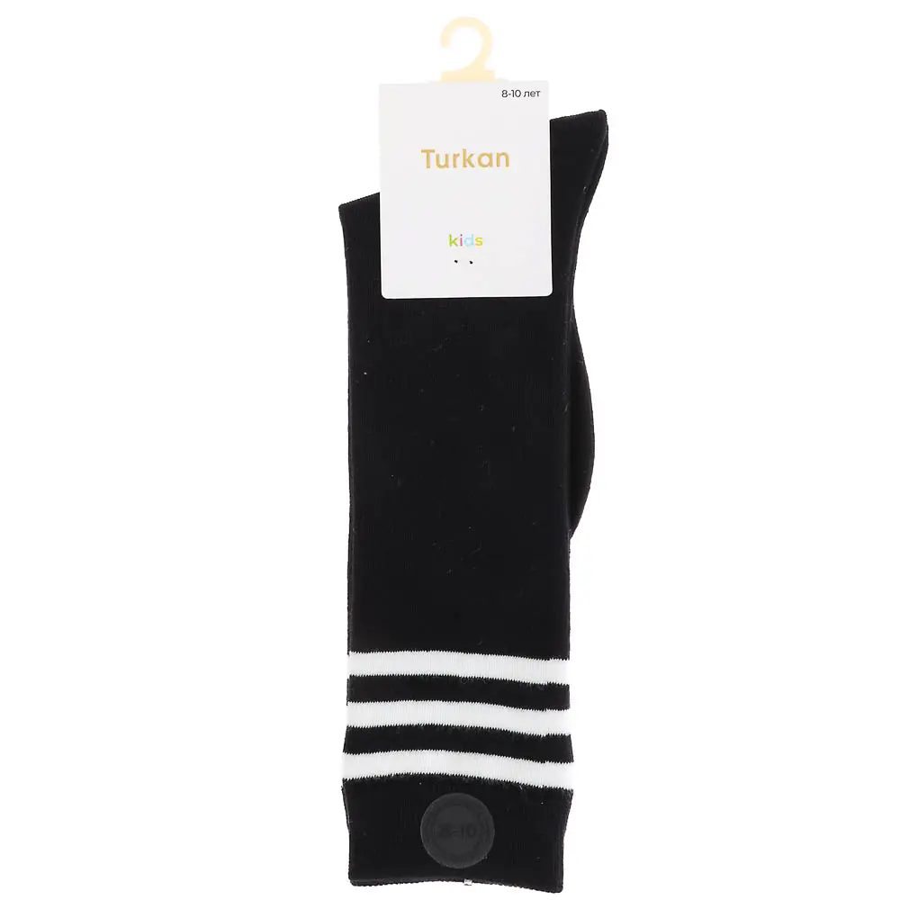 Гольфы в полоску, тм Turkan, 90% хлопок, 8% п/а, 2% лайкра, размер 10-12 лет (20-22), разноцветные - #4