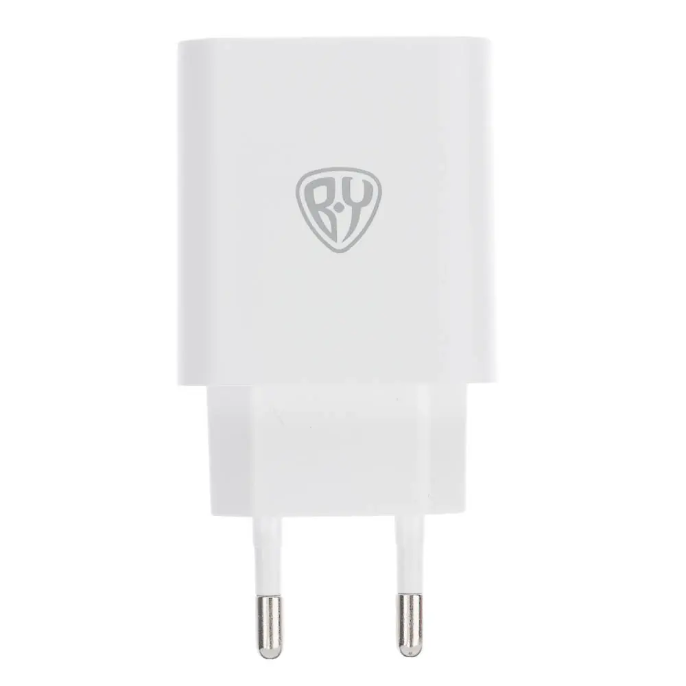 Сетевое зарядное устройство BY Double 10Вт, 2xUSB, 2А, 5В,110-240В, 50-60Гц, пластик белый - #1