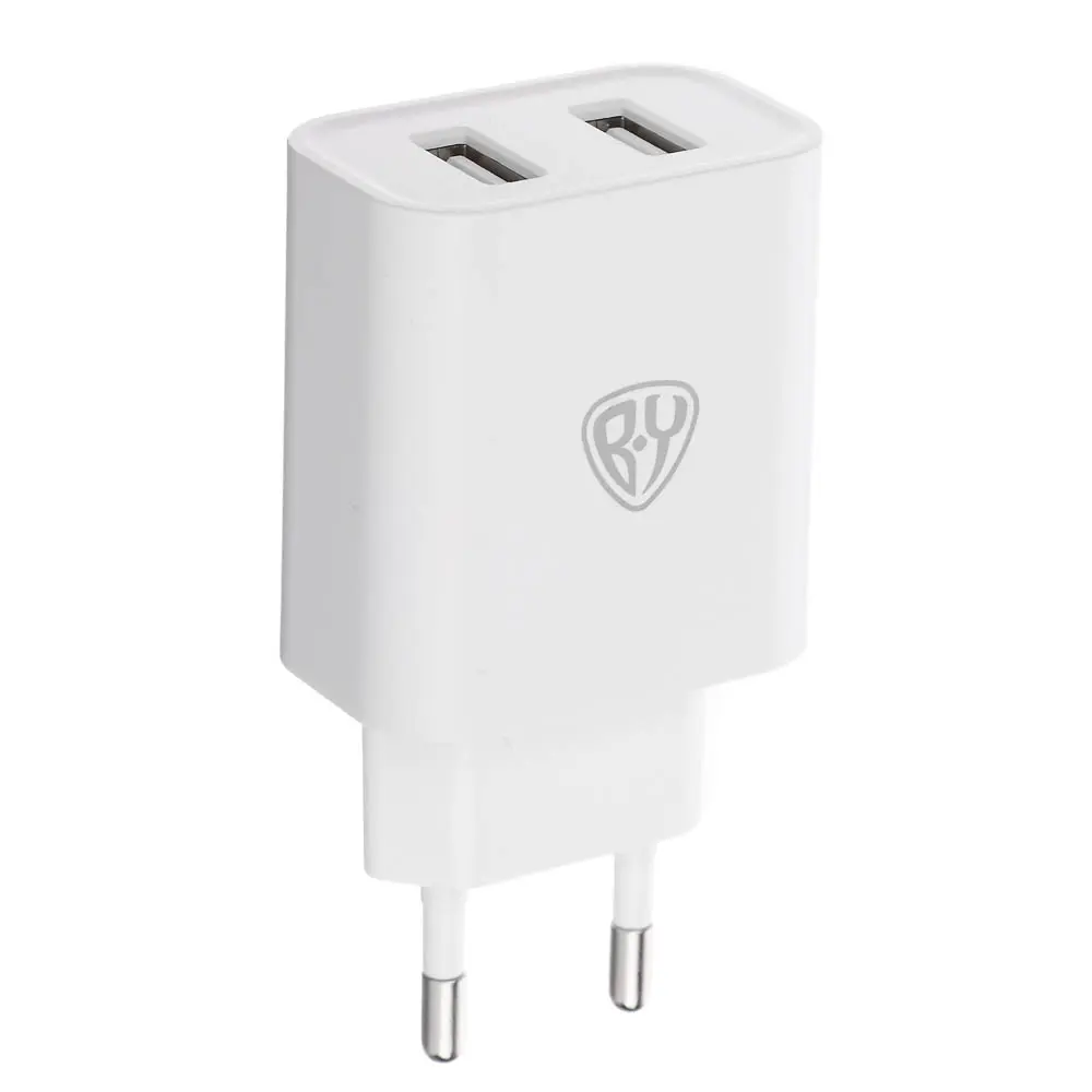 Сетевое зарядное устройство BY Double 10Вт, 2xUSB, 2А, 5В,110-240В, 50-60Гц, пластик белый - #3
