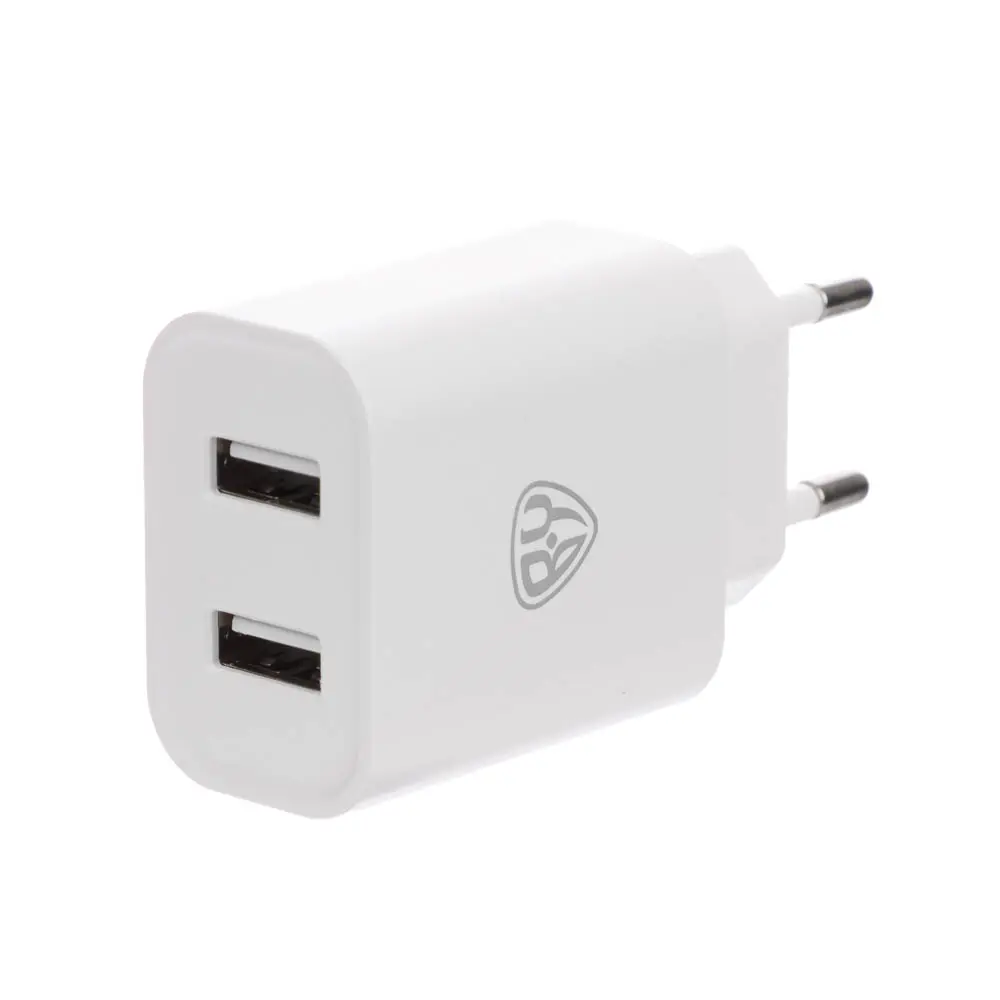 Сетевое зарядное устройство BY Double 10Вт, 2xUSB, 2А, 5В,110-240В, 50-60Гц, пластик белый - #5