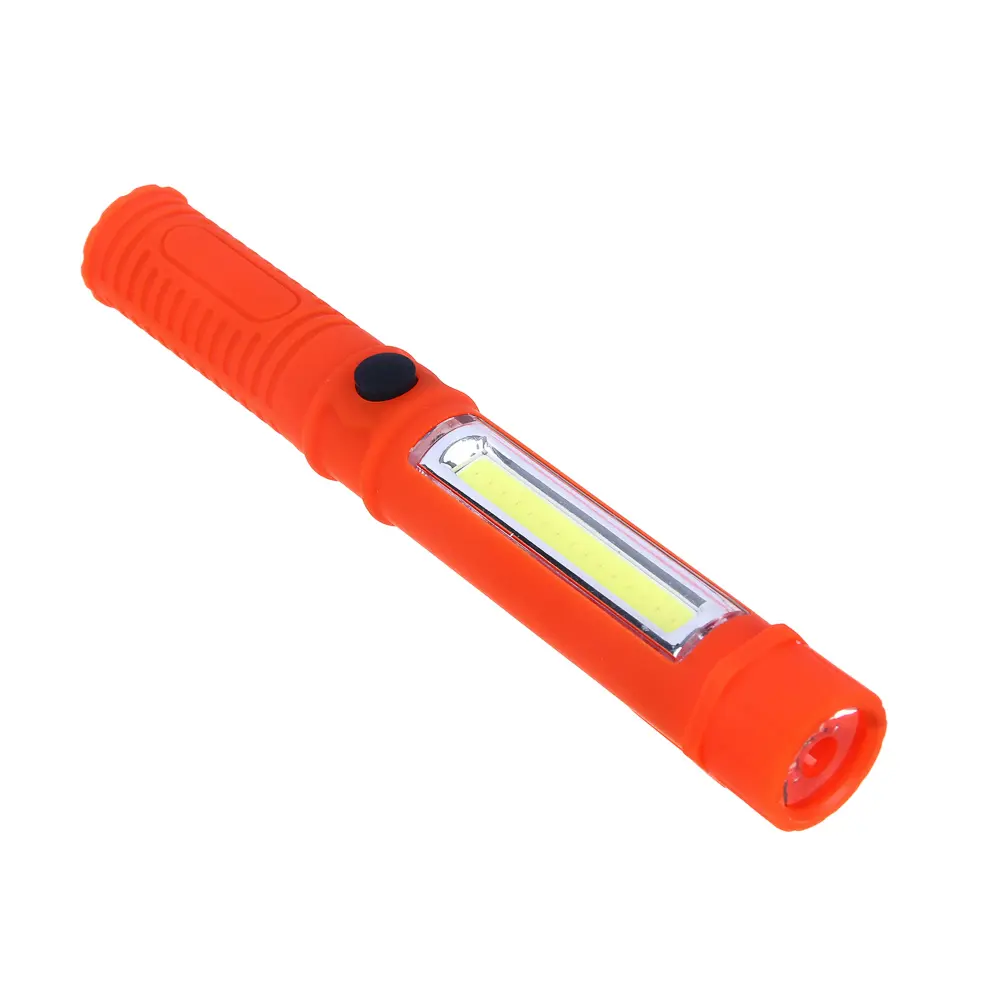 ЕРМАК Фонарь, 1 COB + 1 LED, 3Вт + 1Вт, 3xAAA, 16см, резино-пластик, 2 режима - #1