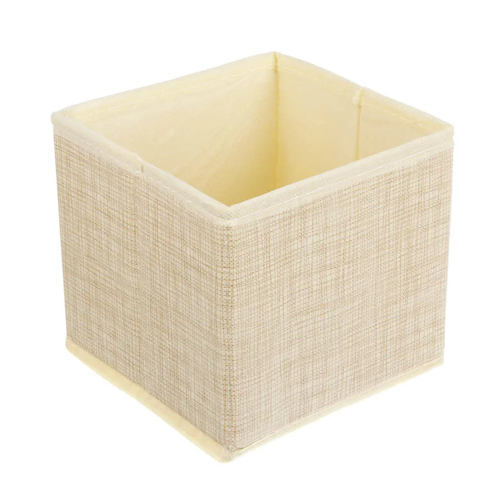Кофр для хранения тм VETTA Лайн, 14x14x13см, полипропилен, цвет бежевый - #1