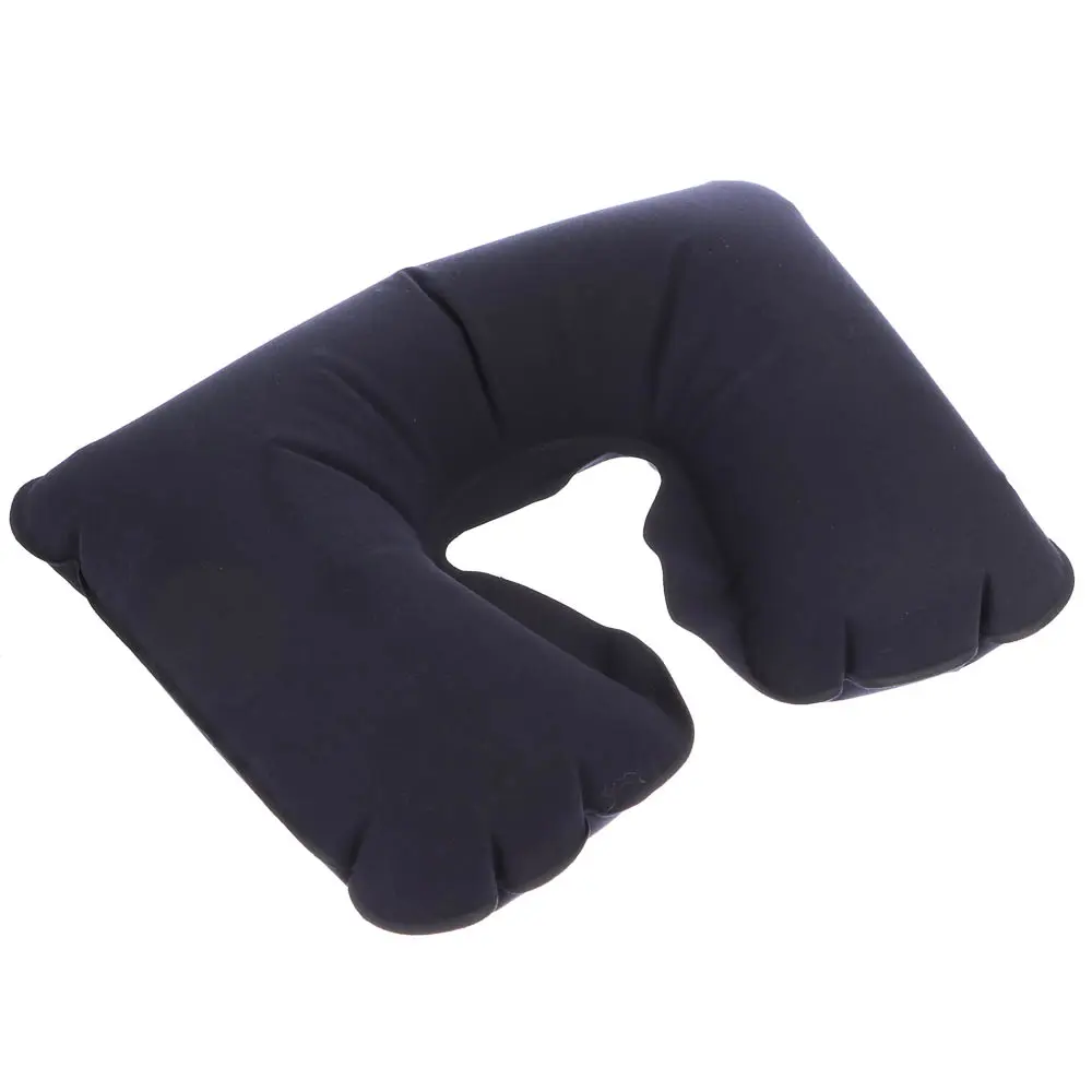 Подушка дорожная надувная тм BY SPORT, 38x25см, ПВХ, черная - #1