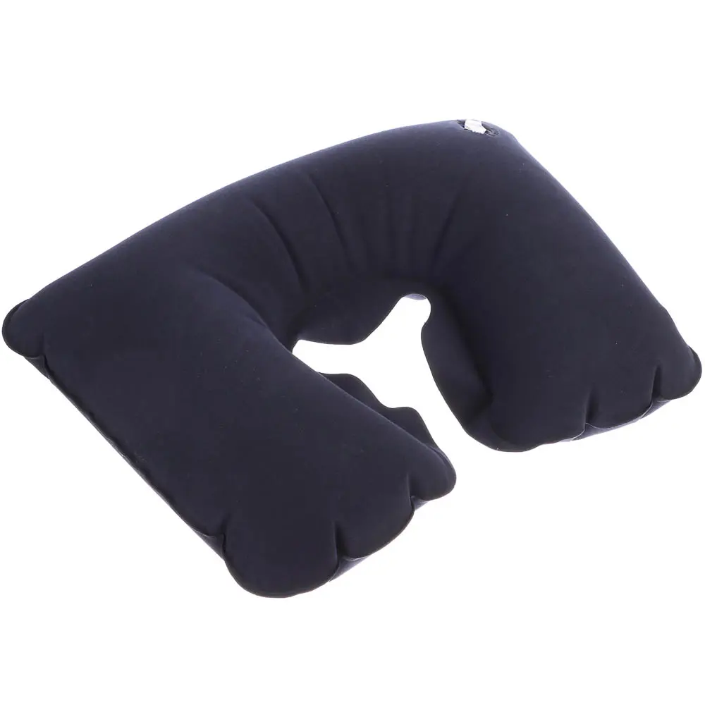 Подушка дорожная надувная тм BY SPORT, 38x25см, ПВХ, черная - #2