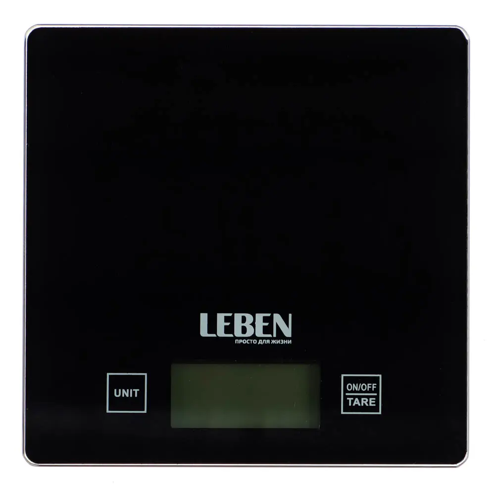LEBEN Весы кухонные электронные, стекл.платформа, макс.нагр. 5кг (точн.измер. 1гр) - #1