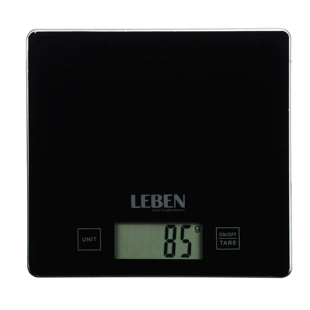 LEBEN Весы кухонные электронные, стекл.платформа, макс.нагр. 5кг (точн.измер. 1гр) - #2